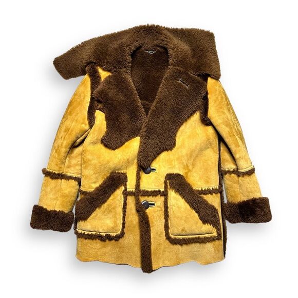 Coach Men 1941 Runway Rustic Sheepskin Shearling Coat Fall 2017 Small - Picture 9 of 13